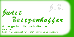 judit weitzenhoffer business card